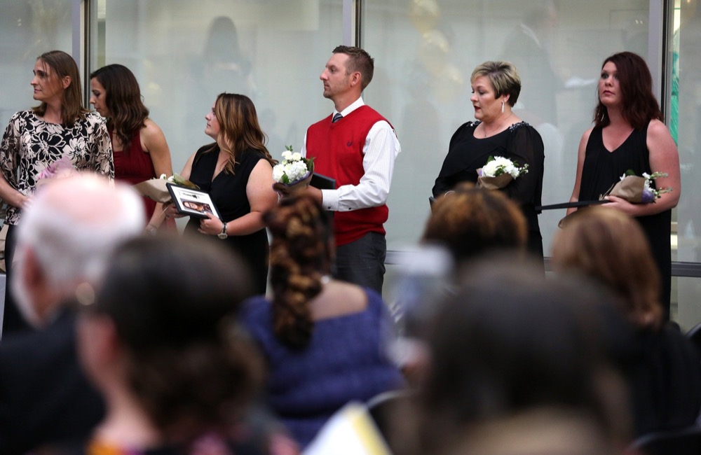 The 2018-2019 teachers of the year for Hamilton County Opportunity Zone schools are recognized during the OZcars Gala Friday, May 10, 2019 at Unum in Chattanooga, Tennessee. The event was held for the Opportunity Zone schools in Hamilton County to celebrate educators who have gone above and beyond to help students succeed.