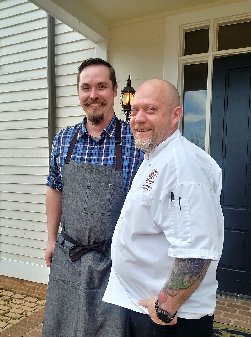 Chefs Evan Babb, left, and Jason Starnes are the team behind food service at Barnsley Resort.