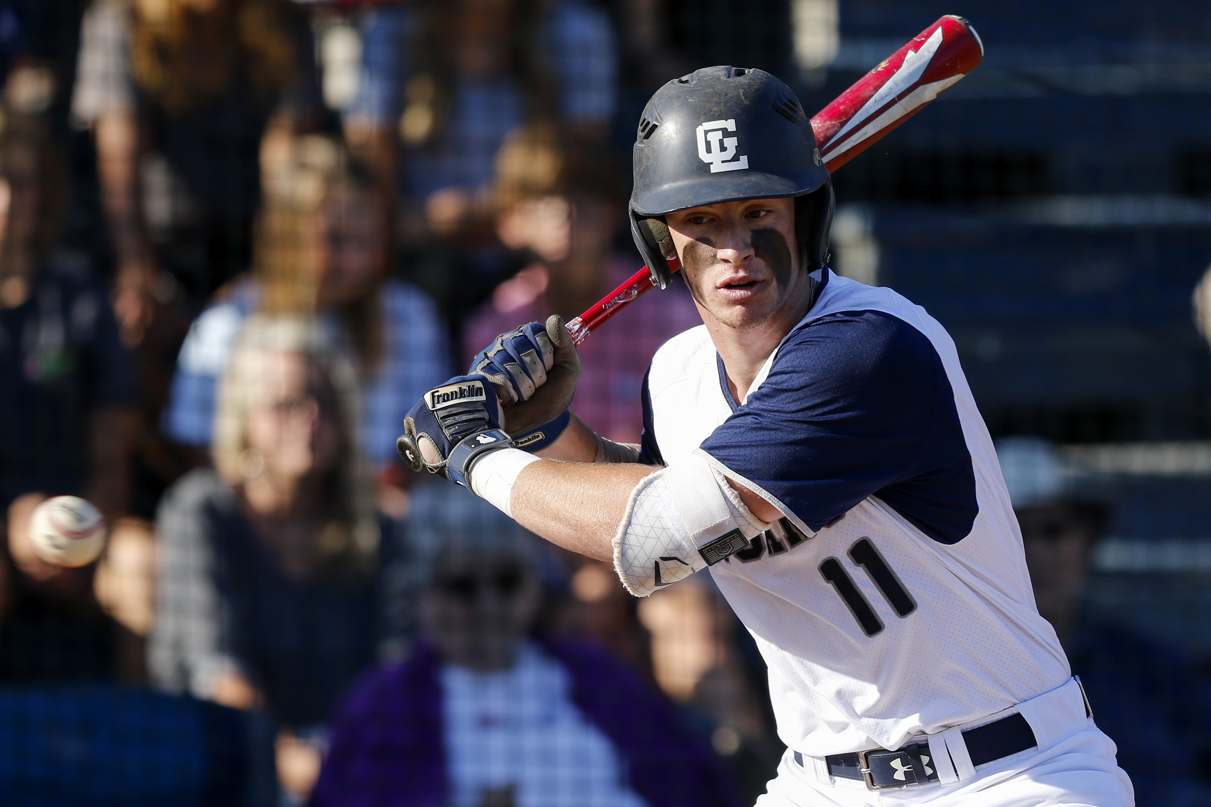 Gordon Lee's Chris Potter watches ball four to get walked against Bowdon during the fifth inning in the first game of a GHSA Class A Public state semifinal doubleheader Tuesday at Claud Hendrix Field in Chickamauga, Ga. Potter's team won both games.