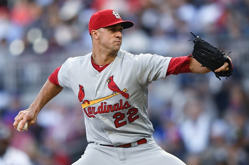 St. Louis Cardinals' Jack Flaherty pitches against the Atlanta Braves during the first inning of a baseball game Tuesday, May 14, 2019, in Atlanta. (AP Photo/John Amis)

