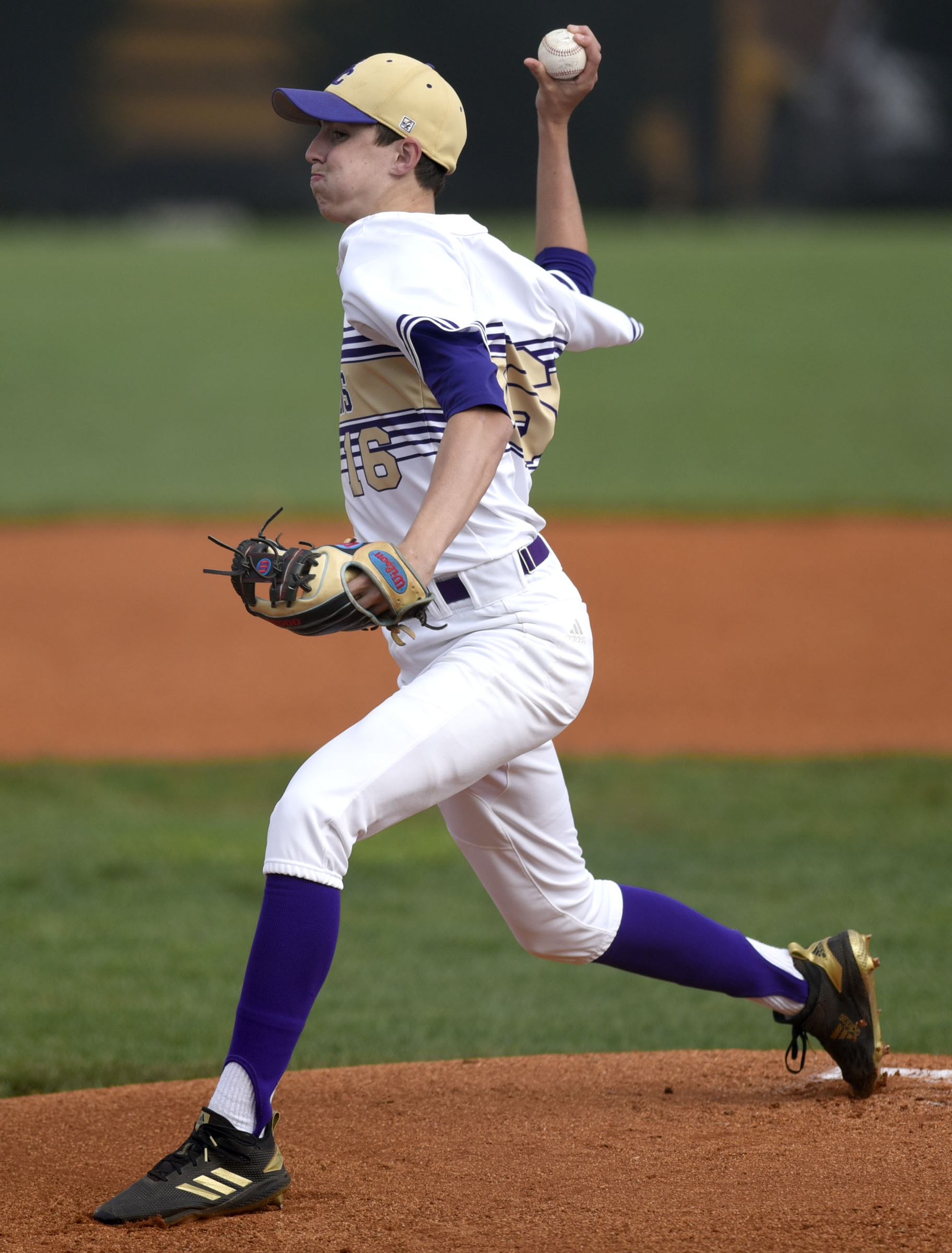Sequatchie County's Austin Mitchell (16) pitches for the Indians. The Sequatchie County Indians hosted the Grundy County Yellow Jackets in the Region 4-AA baseball championship on May 15, 2019.