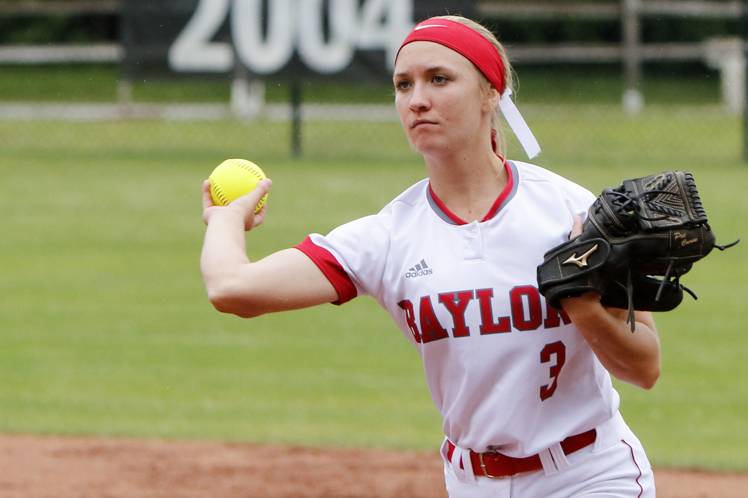 Baylor's Abby McNamara (3) throws to first base for the final out in the top of the first inning during Game 1 of a doubleheader in the Division II-AA quarterfinals against St. Cecilia Academy at Baylor School on Wednesday, May 15, 2019 in Chattanooga, Tenn. Baylor won 16-0 in three innings.