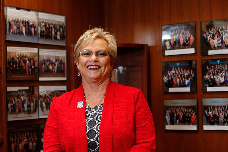Leadership Chattanooga's Diane Parks poses for a portrait at the Chattanooga Chamber of Commerce on Wednesday, May 15, 2019, in Chattanooga, Tenn. 