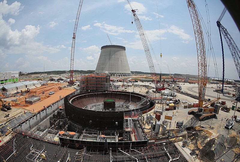 In this June 13, 2014, file photo, construction continues on a new nuclear reactor at Plant Vogtle power plant in Waynesboro, Ga. (AP Photo/John Bazemore, File)