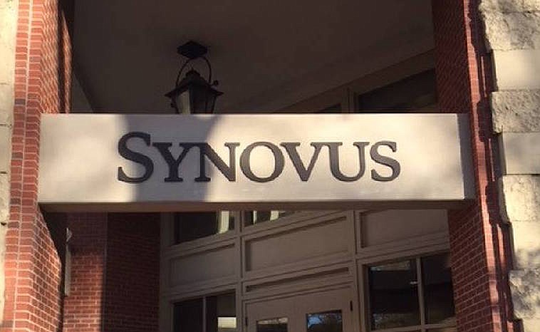 Synovus put its name on the former Cohutta Bank in downtown Chattanooga Wednesday.