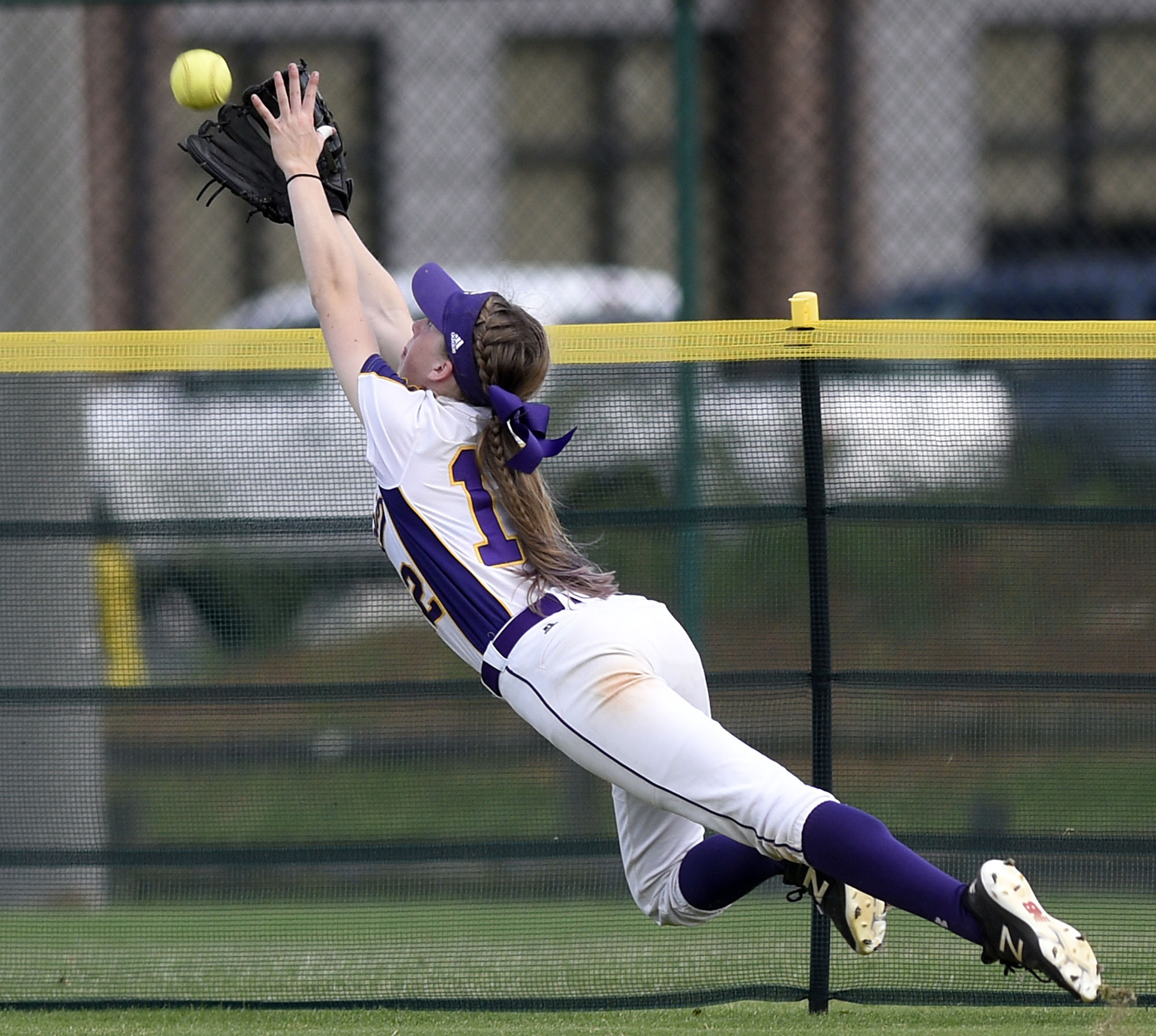 Sequatchie County centerfielder Addy Edgmon (12) dives put she just misses a Lexinton hit. The TSSAA Softball Tournament was held at the Starplex in Murfreesboro on May 21, 2019.