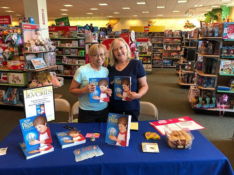Illustrator Lyn Martin, left, and author Janie Dempsey Watts appear at a book signing for "Pap Pap Goes to Paris, and So Does Ricky!" at Barnes & Noble Hamilton Place.