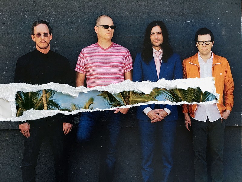 Weezer, is from left, Scott Schriner, Patrick Wilson, Brian Bell and Rivers Cuomo.