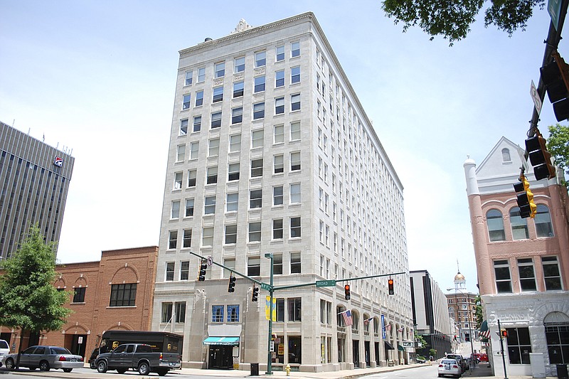 Staff file photo / The Chattanooga Bank Building is to undergo a $35 million revamp into a boutique hotel. Plans are for the hotel to open in early 2021.