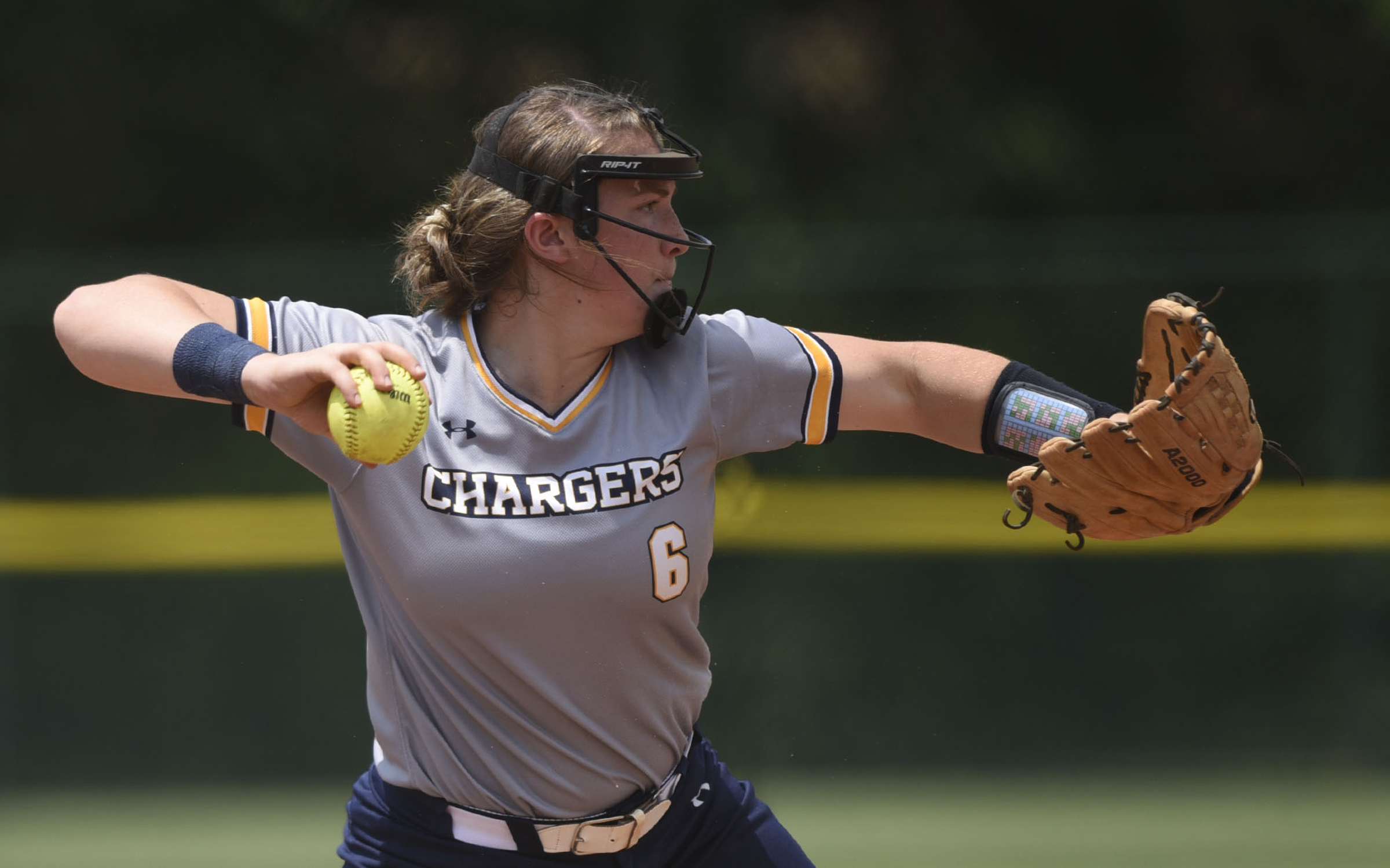 CCS third baseman Lauren Kay (6) throws a runner out at first. Chattanooga Christian School lost to King's Academy 3-1 in the finals of the TSSAA Division II Class A softball championship held at the Starplex in Murfreesboro on May 24, 2019.