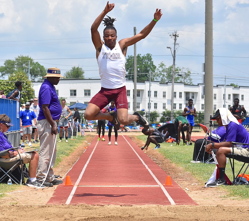 Tyner junior Jeremiah Batiste had all-state finishes in four events in the Division I Small Class state track and field championships Friday in Murfreesboro. / Staff photo by Patrick MacCoon
