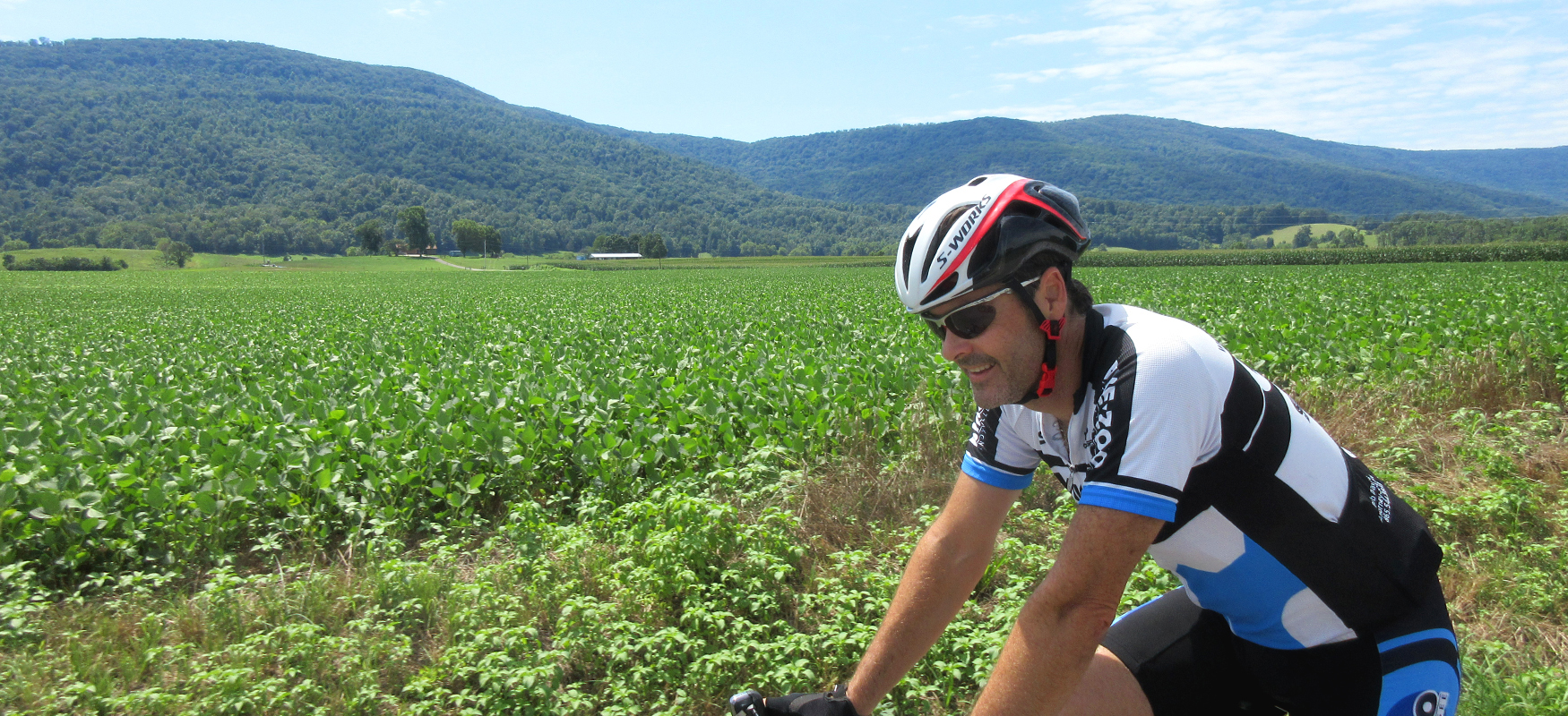 Jay Nevans cycles in the Sequatchie Valley. A new database maps the region's most scenic cycling routes, including those in the Sequatchie Valley. (Contributed photo by Shannon Burke)