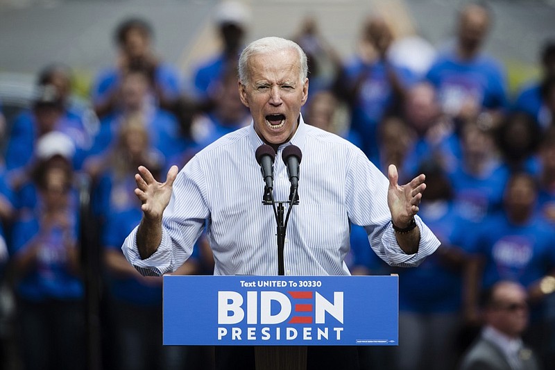 In this Saturday, May 18, 2019 file photo, Democratic presidential candidate, former Vice President Joe Biden speaks during a campaign rally at Eakins Oval in Philadelphia. North Korea on Wednesday, May 22, 2019, labeled Biden a "fool of low IQ" and an "imbecile bereft of elementary quality as a human being" after the Democratic presidential hopeful during a recent speech called North Korean leader Kim Jong Un a tyrant. (AP Photo/Matt Rourke, File)
