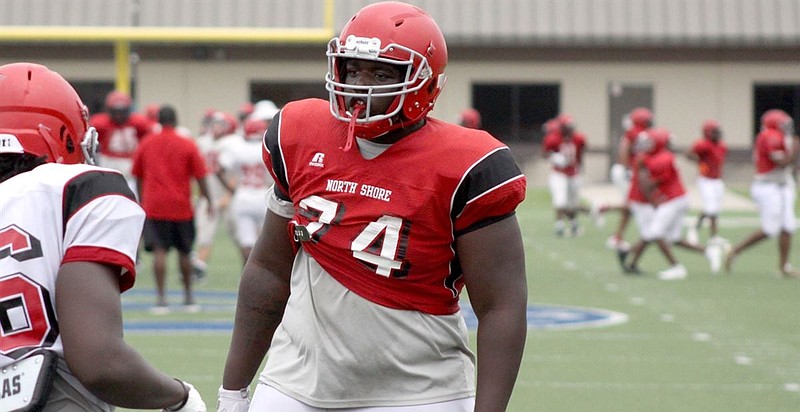 Offensive tackle Dameion George of North Shore High School in Houston committed Wednesday afternoon to Alabama.
