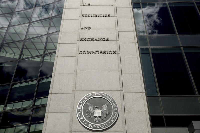 This Saturday, Aug. 5, 2017, file photo shows the U.S. Securities and Exchange Commission building in Washington. Federal regulators are moving to require that brokers provide their customers with detailed disclosures of their potential conflicts of interest when dispensing advice for retirement planning and other investments. (AP Andrew Harnik, File)