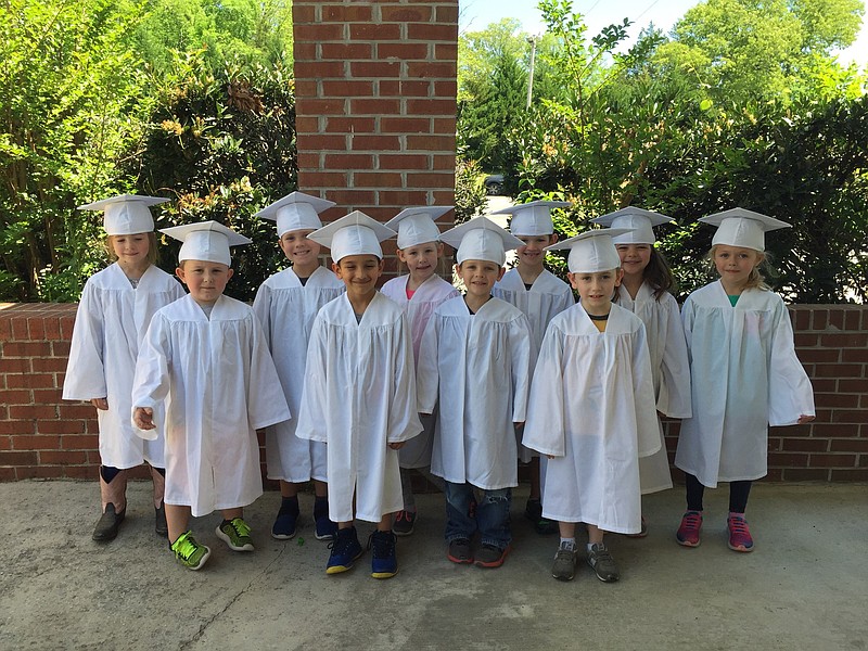 Middle Valley Academy recently graduated 10 students from its kindergarten program, which is celebrating its fifth anniversary this year. / Photo contributed by Candace Sneed
