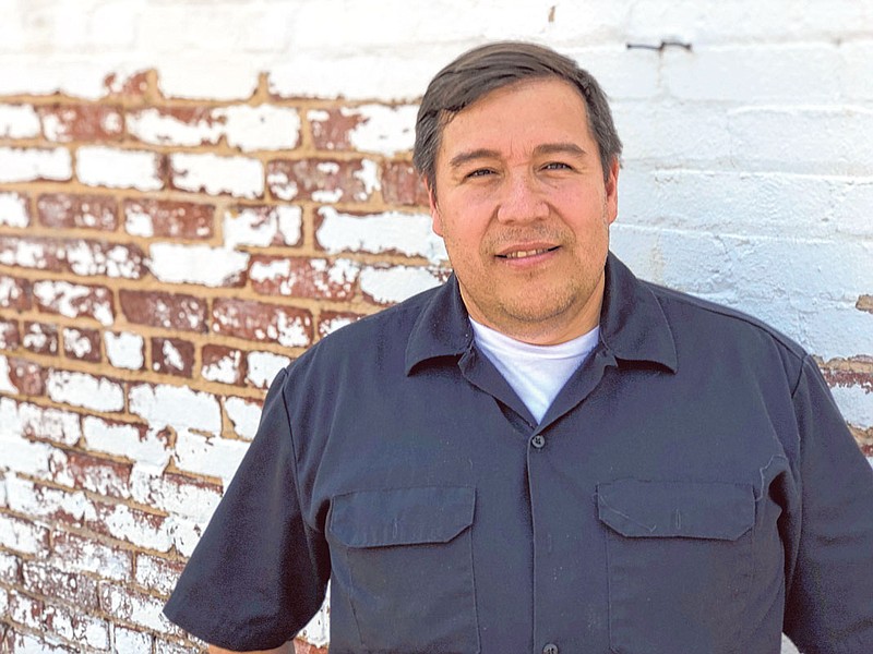 Amigo Restaurant owner A.J. Antuna visits the site of his soon-to-be third Amigo location in the former Peerless Woolen Mill in Rossville. Antuna expects the eatery to open around Labor Day. / Staff photo by Davis Lundy