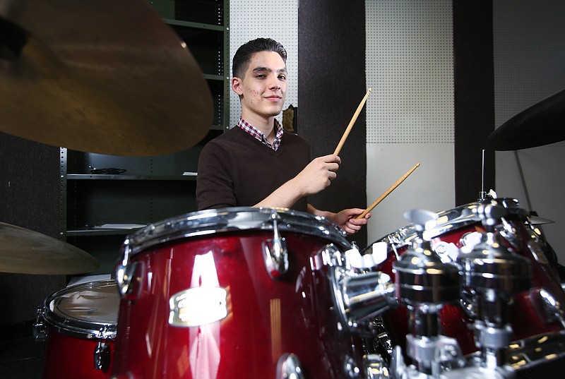 Zavier Chavez, the valedictorian at Chattanooga Center for Creative Arts, is percussionist with the CCA Jazz Band, Chamber Orchestra and Wind Ensemble.