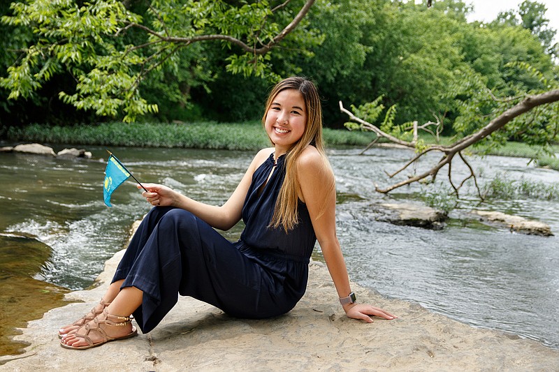 Ringgold High School valedictorian Saulye Nichols poses for a portrait at South Chickamauga Creek Park on Tuesday, June 4, 2019, in Ringgold, Ga. 