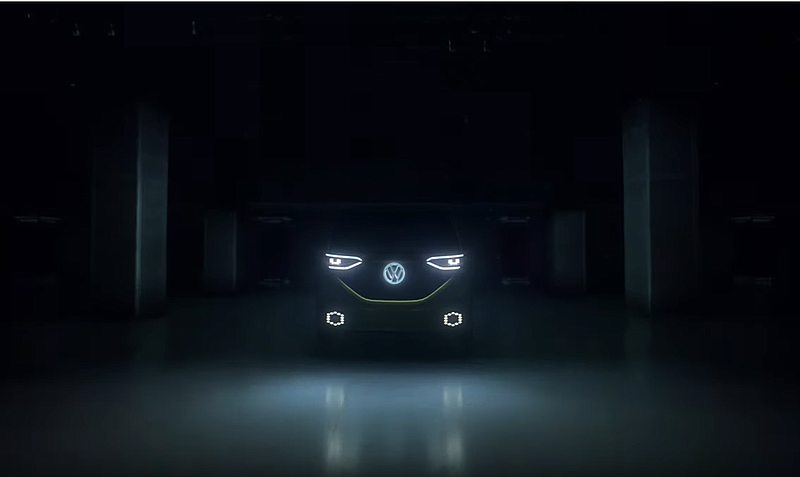 This screenshot shows a scene from a video released by Volkswagen USA on Wednesday, June 5, 2019, called "Hello Light."