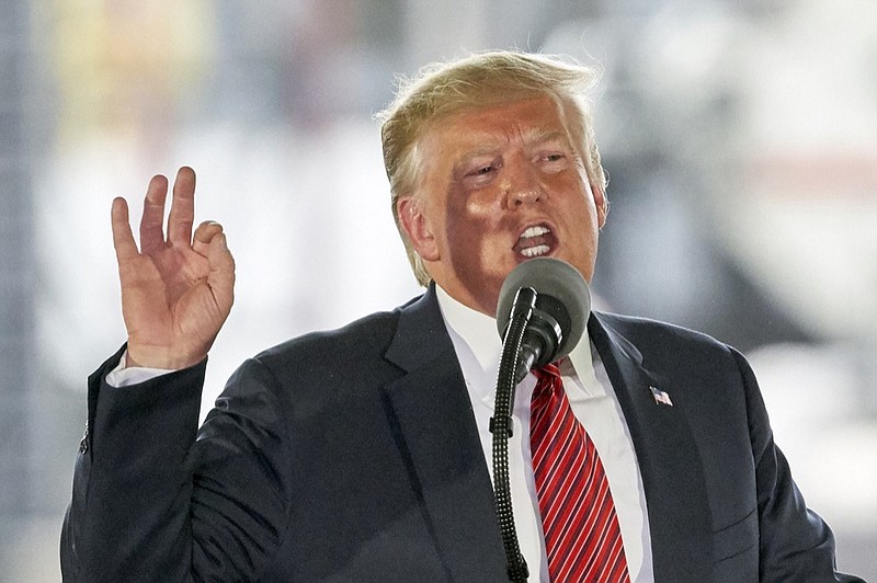 President Donald Trump speaks at Southwest Iowa Renewable Energy, an ethanol producer, in Council Bluffs, Iowa, Tuesday, June 11, 2019. (AP Photo/Nati Harnik)