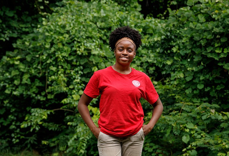 Howard School valedictorian Hayle Mack poses for a portrait on the Lookout Mountain Conservancy's property on Wednesday, June 5, 2019, in Chattanooga, Tenn. 