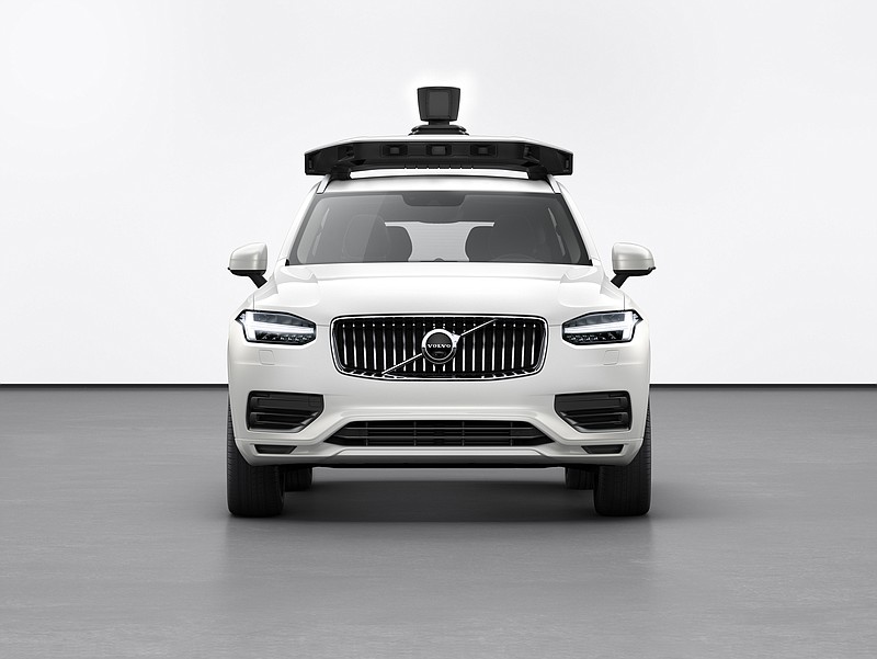 This undated product image provided by Volvo Cars shows the Volvo XC90 SUV. Uber is teaming with Volvo Cars to launch its newest self-driving vehicle. The ride-hailing company said Wednesday, June 12, 2019, that it can easily install its self-driving system in the Volvo XC90 SUV. (Volvo Cars via AP)