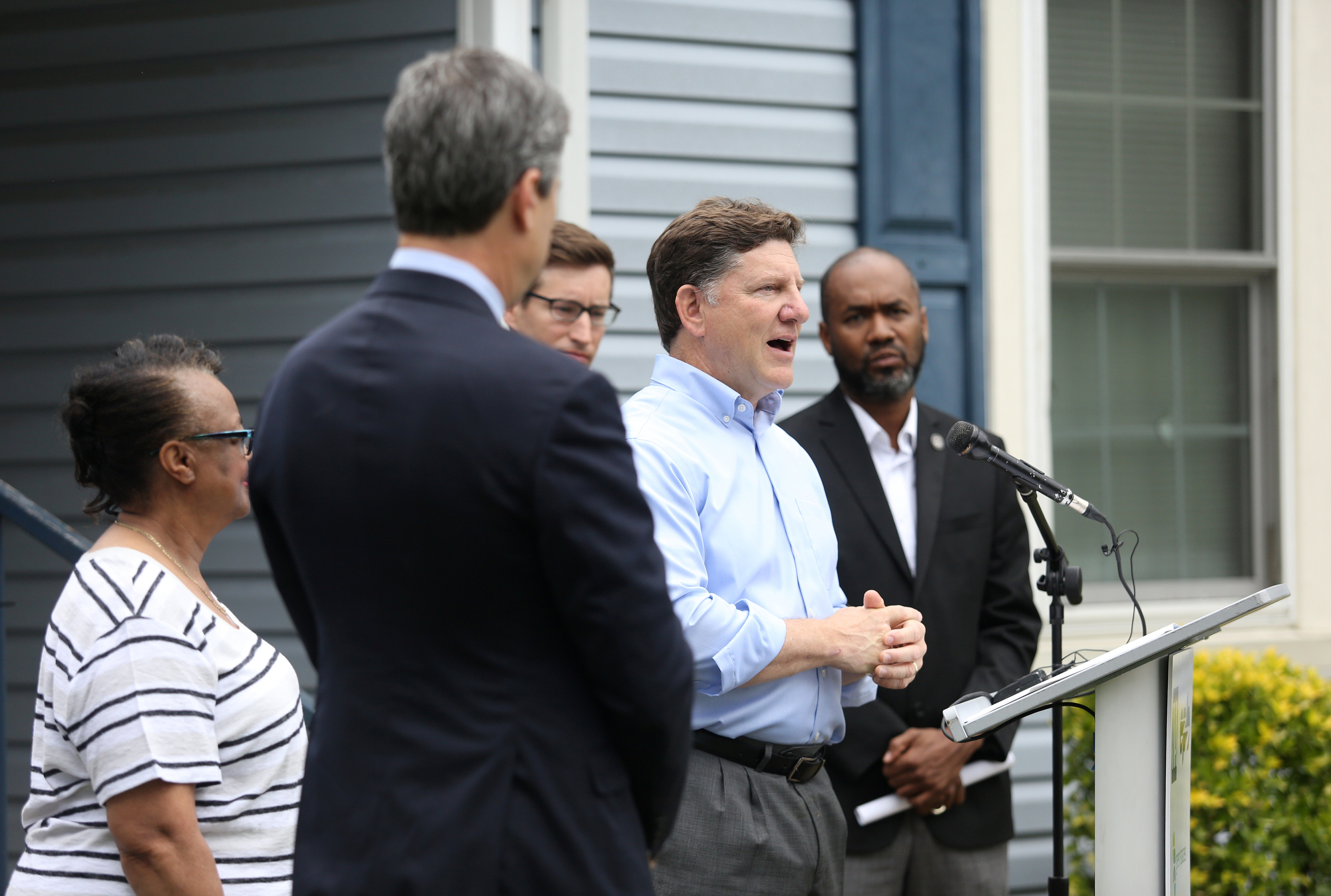 Tennessee Valley Authority CEO Jeff Lyash speaks about the Home Energy Upgrade program during a press conference Wednesday, June 12, 2019 in Chattanooga, Tennessee. The Home Energy Upgrade program is a result of a partnership between EPB, Tennessee Valley Authority and Green Spaces.