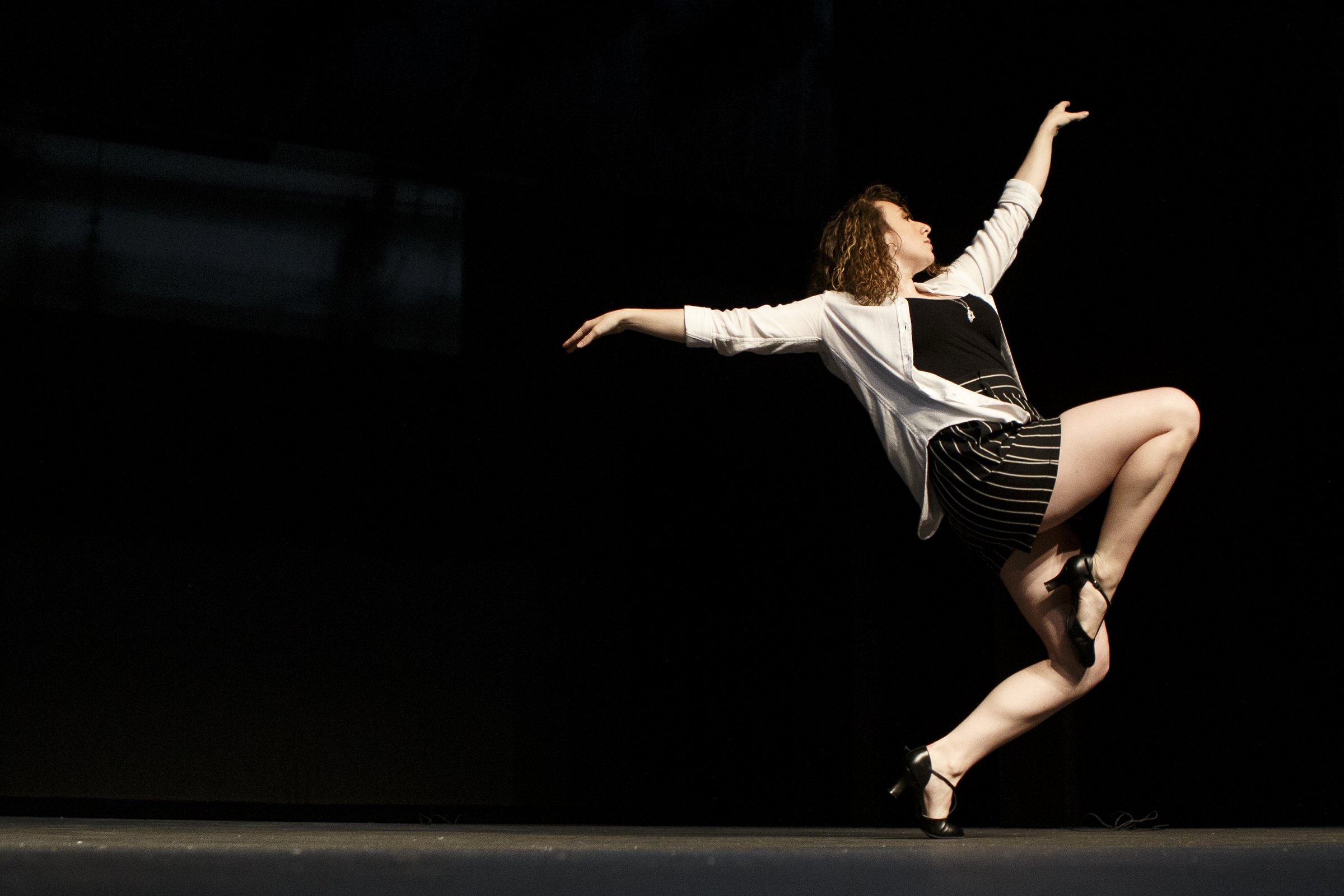 Hannah Rollins dances during a photo shoot at the Chattanooga Theatre Centre on Wednesday, May 29, 2019 in Chattanooga, Tenn. Rollins is the valedictorian at Hamilton County Collegiate High.
