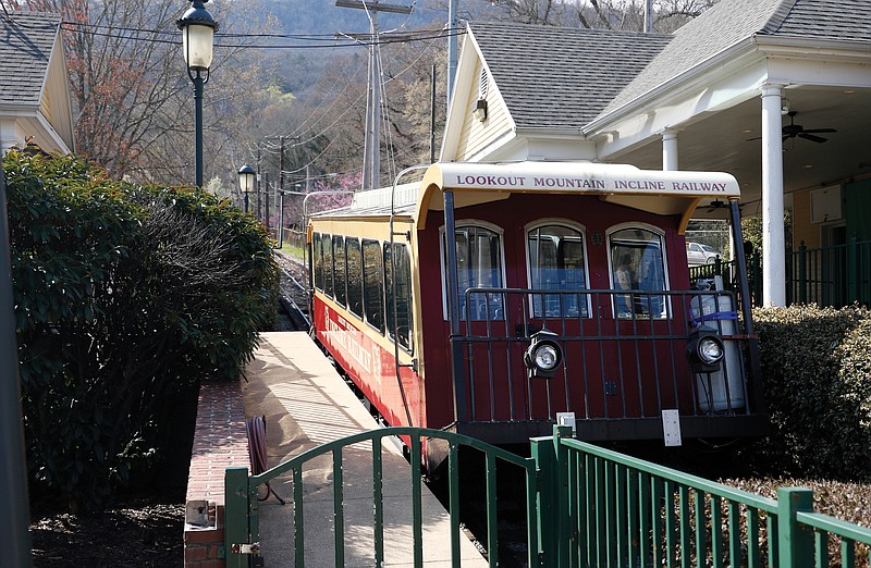 The Lookout Mountain Incline Railway is seen in St. Elmo on Friday, March 9, 2018, in Chattanooga, Tenn. 