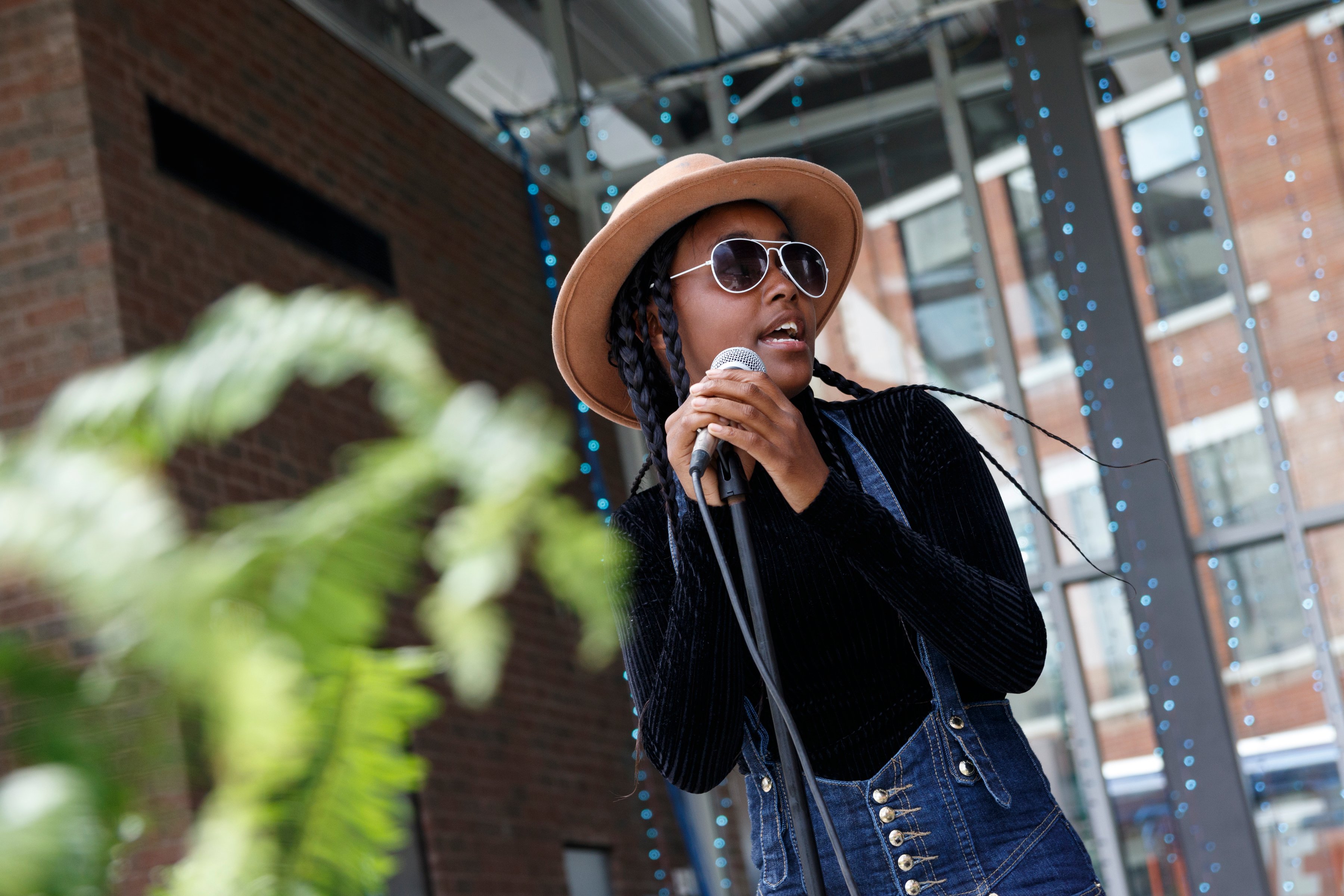 Terry Richer performs with the group Young Gifted & Black Chattanooga during a Juneteenth Celebration in Miller Park on Wednesday, June 19, 2019, in Chattanooga, Tenn. Juneteenth commemorates the abolition of slavery in the United States on June 19, 1865.