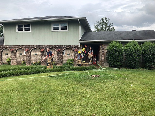 A bedroom fire damaged a home in the 9200 block of Charbar Circle in the East Brainerd area of Chattanooga on Tuesday afternoon. / Photo from Amy Maxwell with Hamilton County Emergency Services