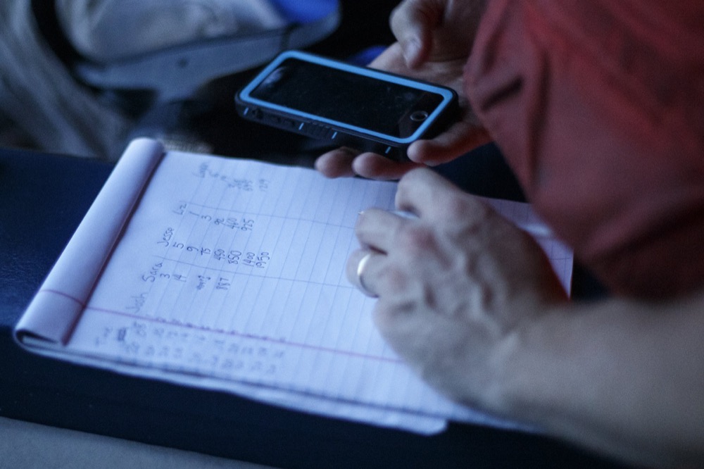 TVA Terrestrial Zoologist Jesse Troxler tallies bat counts at Nickajack Cave on Wednesday, June 19, 2019 in Marion County, Tenn. Gray bats are federally endangered and afforded protection under the Endangered Species Act.