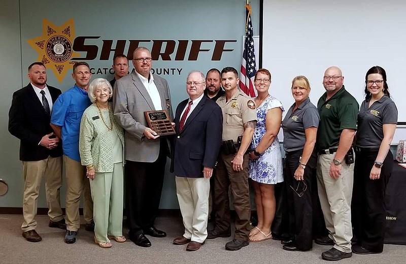 The Catoosa County Sheriff's Office received a plaque commemorating their win from Blood Assurance. / Photo contributed by Blood Assurance