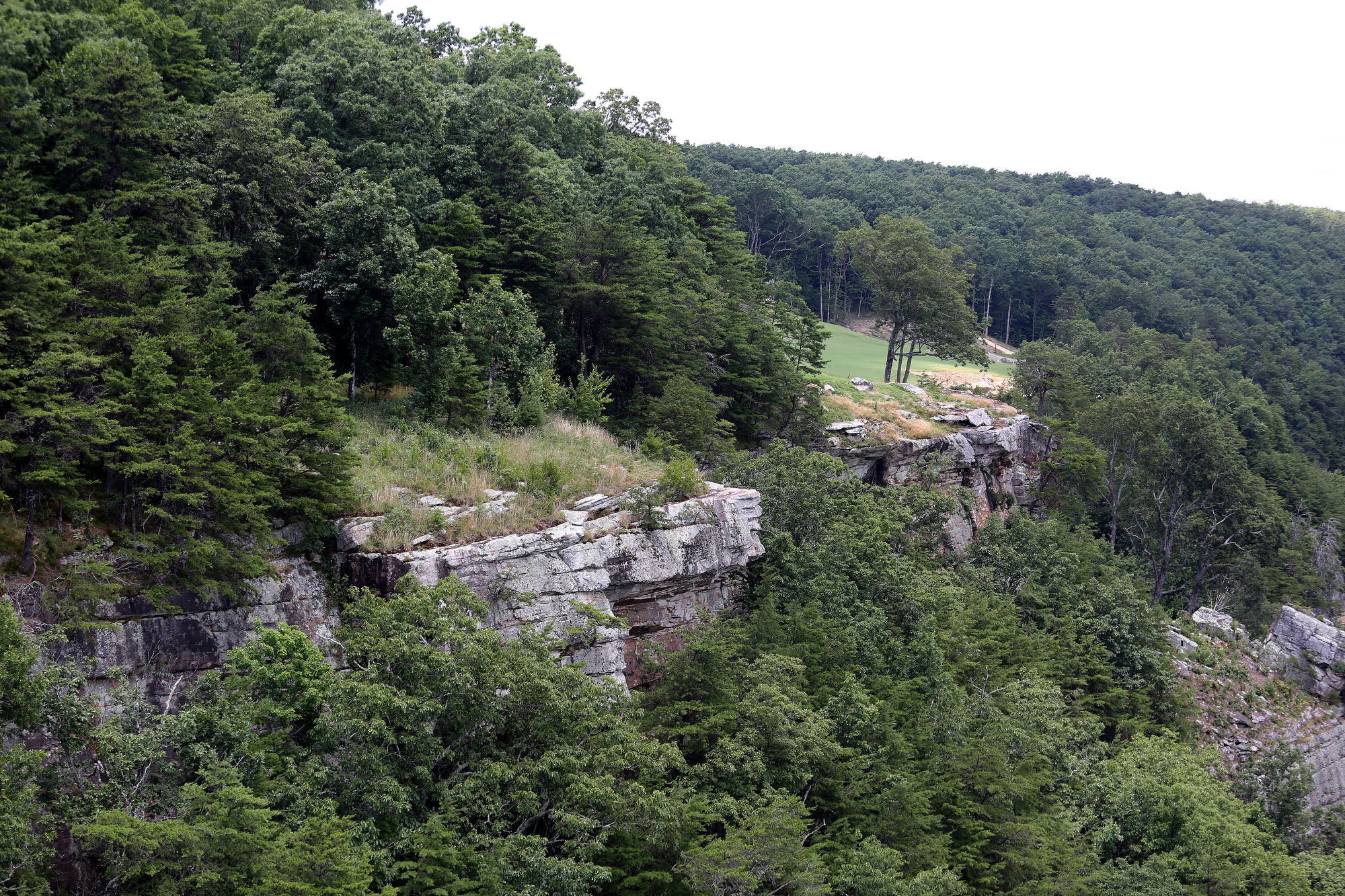The 18th hole at The Course at McLemore is seen from a helicopter on Lookout Mountain Friday, June 21, 2019 in Walker County, Ga. The 18th hole sits on a perched terrace overlooking the valley below.