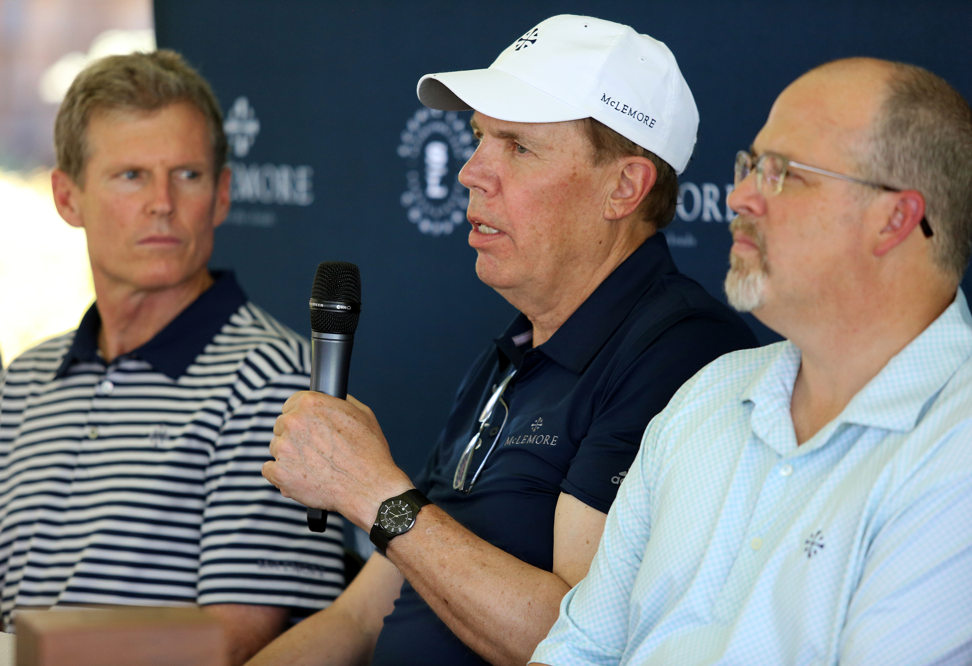 Roland Aberg, principal of Hart Howerto, speaks during a press conference at The Course at McLemore Friday, June 21, 2019 on Lookout Mountain in Walker County, Ga. Aberg said the new clubhouse will reflect the Scottish and English roots of the early mountain settlers in the area and will be rooted in its own cultural history of Lookout Mountain.