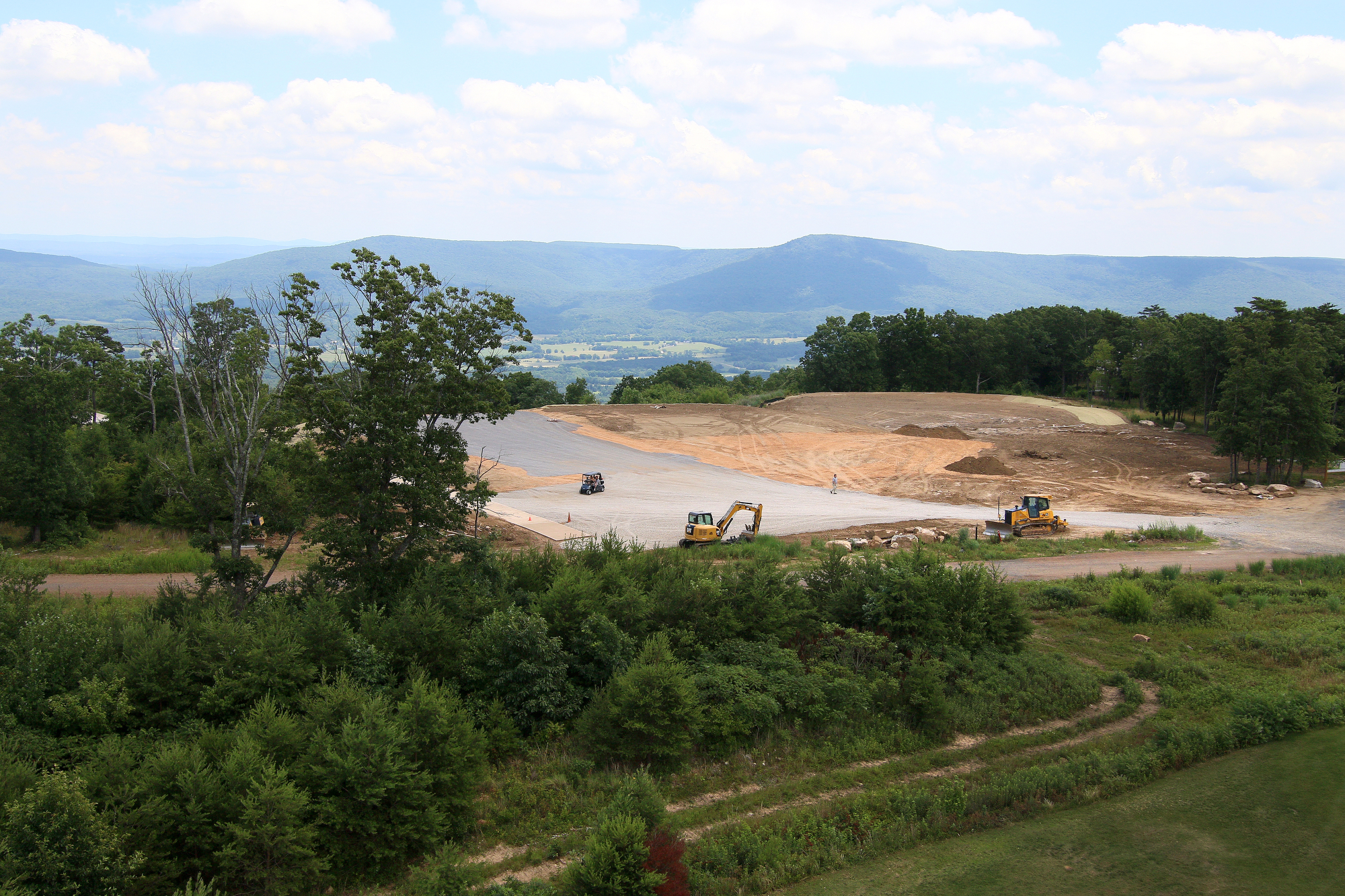 The site for the new clubhouse at The Course at McLemore is seen from a helicopter Friday, June 21, 2019 on Lookout Mountain in Walker County, Ga. The clubhouse will open next spring with a golf pro shop, member locker room facilities along with private dining and event space.