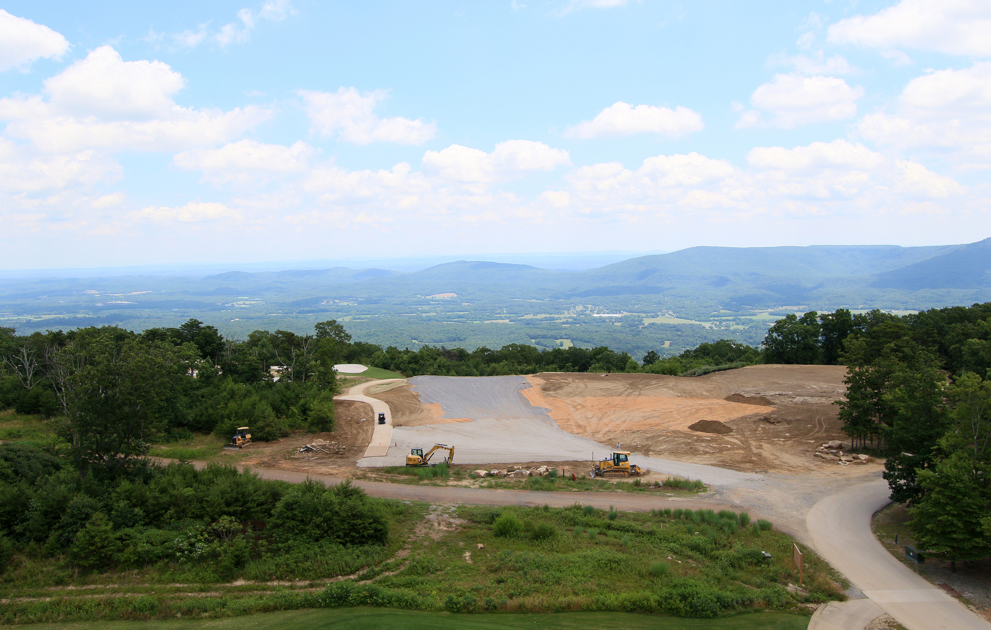 The site for the new clubhouse at The Course at McLemore is seen from a helicopter Friday, June 21, 2019 on Lookout Mountain in Walker County, Ga. The clubhouse will open next spring with a golf pro shop, member locker room facilities along with private dining and event space.