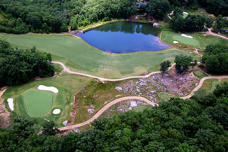 Portions of the Course at McLemore is seen from a helicopter Friday, June 21, 2019 on Lookout Mountain in Walker County, Ga. The Course at McLemore, formerly Canyon Ridge golf course, is opening this weekend after an upgrade of all 18 golf holes.