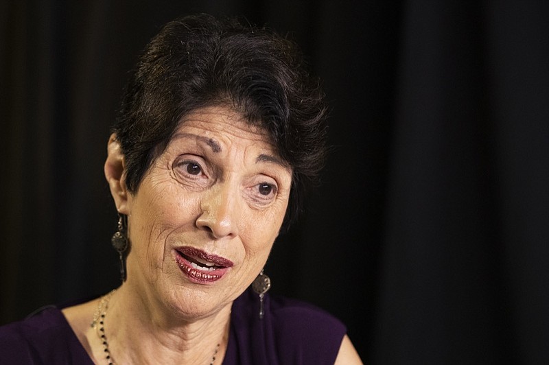 Diane Foley, mother of journalist James Foley, who was killed by the Islamic State terrorist group in a graphic video released online, speaks to the Associated Press during an interview in Washington, Wednesday, June 19, 2019. The U.S. must do a better job communicating with families of American hostages held overseas, including telling hard truths about the chances for rescue and clarifying the government s position on ransom payments to captors, according to a new report from the James W. Foley Legacy Foundation. (AP Photo/Manuel Balce Ceneta)
