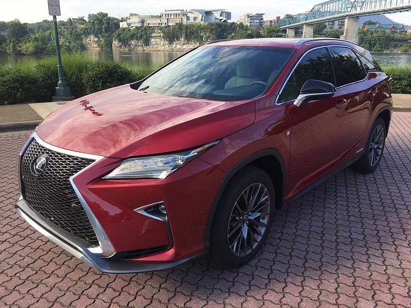 Staff photo by Mark Kennedy / 
The 2019 Lexus RX450h is shown in Matador Red Mica.