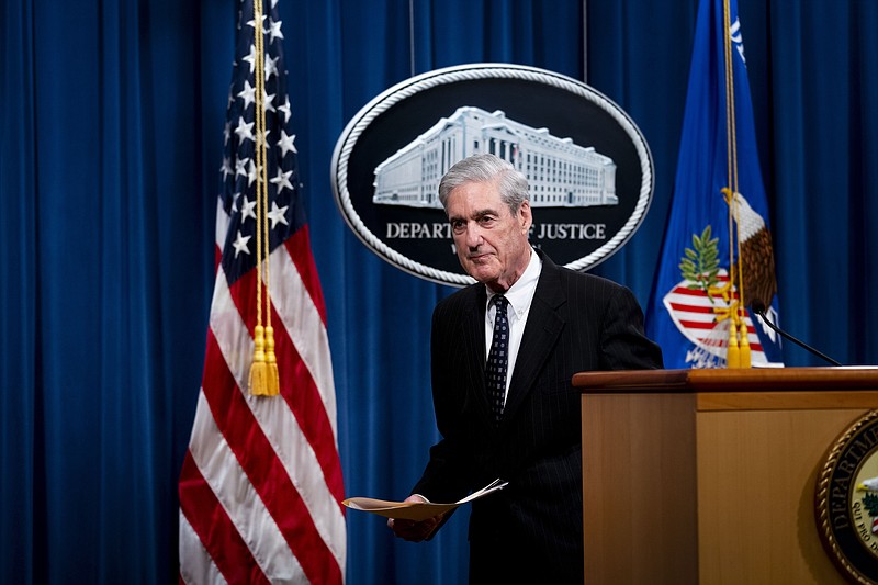 FILE— Robert Mueller, the special counsel, speaks about the Russia investigation at the Justice Department in Washington in May. Mueller will testify in public before Congress on July 17. (Doug Mills/The New York Times)