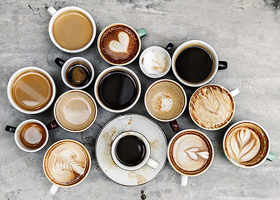 Aerial view of various coffee / Getty Images/iStockphoto/Rawpixel