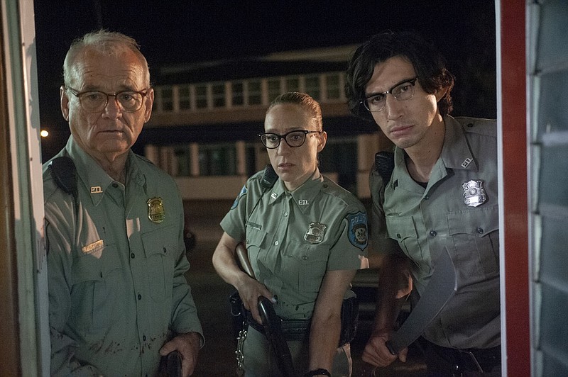 This image released by Focus Features shows Bill Murray, from left, Chlo Sevigny and Adam Driver in a scene from "The Dead Don't Die." (Abbot Genser/Focus Features via AP)
