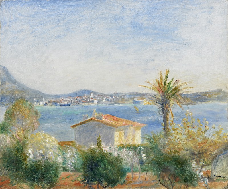 Renoir's "Tamaris, France" is an oil on canvas done in 1885. On loan from the Minneapolis Institute of Art, bequest of Mrs. Peter Ffolliott. / Photo from Hunter Museum of American Art