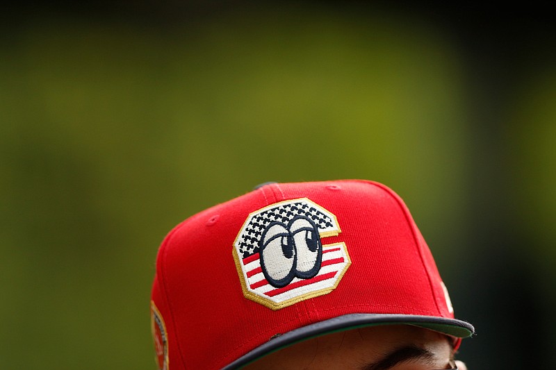 A fan wears a Fourth of July Chattanooga hat during the Lookouts' home baseball game against the Jackson Generals at AT&T Field on Friday, July 5, 2019, in Chattanooga, Tenn. 