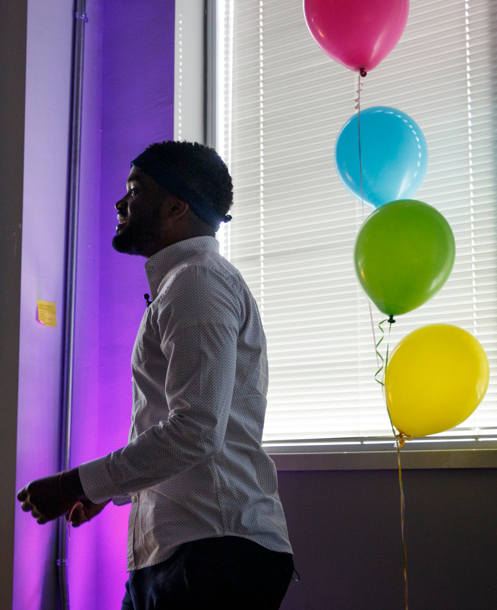 Dwayne Reed speaks during Teach Like A Boss at The Edney Building on Tuesday, July 9, 2019, in Chattanooga, Tenn. Reed, whose YouTube video "Welcome to the 4th Grade" became a viral sensation, spoke about the importance of student engagement.