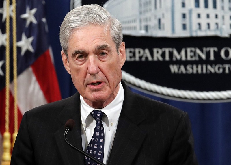 In this May 29, 2019, file photo, special counsel Robert Mueller speaks at the Department of Justice in Washington, about the Russia investigation. To prepare for next week's high stakes hearing with Mueller, some Democratic members and staff are watching old video of his previous testimony. Others are closely re-reading Mueller's 448-page report. And most of them are worrying about how they'll make the most their short time in front of the stern, reticent former FBI director. (AP Photo/Carolyn Kaster, File)