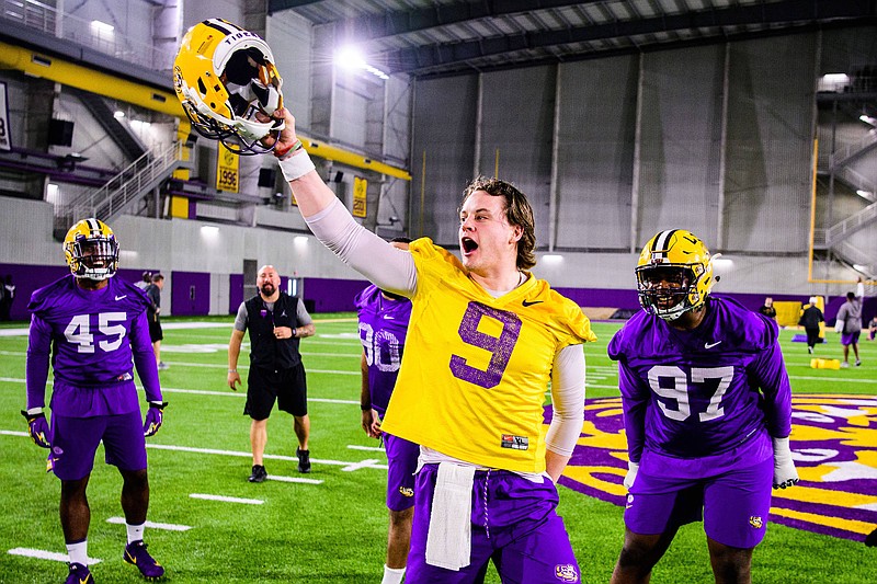 LSU's Joe Burrow is one of three quarterbacks scheduled to appear Monday as SEC Media Days begin in Hoover, Ala. Florida's Feleipe Franks and Missouri's Kelly Bryant are the others.