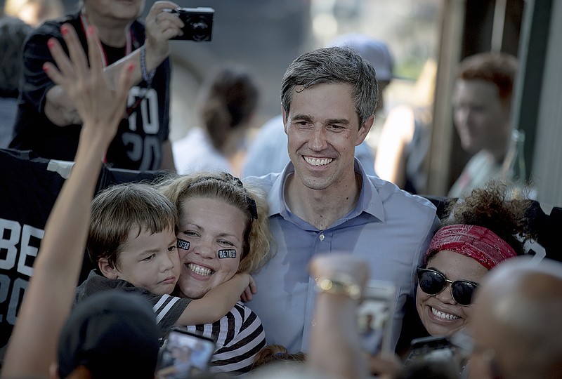 Democratic presidential candidate Beto O'Rourke poses for a photo with supporters following a campaign rally last month in Austin, Texas.